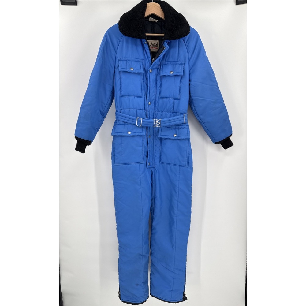 Vintage Womens Walls Blizzard-Pruf Blue Insulated Ski Snow Suit Size Small Retro